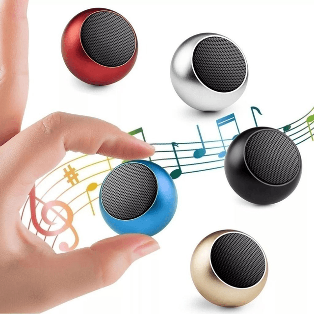 Caixinha Som Bluetooth Tws Metal Mini Speaker Amplificada sem fio boleada