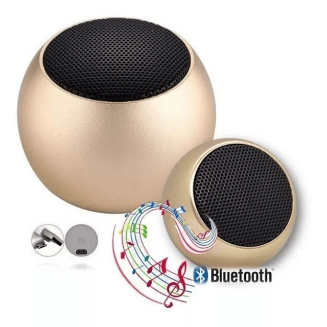 Caixinha Som Bluetooth Tws Metal Mini Speaker Amplificada sem fio boleada