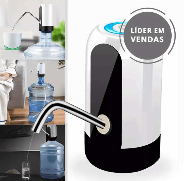 Bomba Elétrica Para Galão Universal Com Carregamento USB 