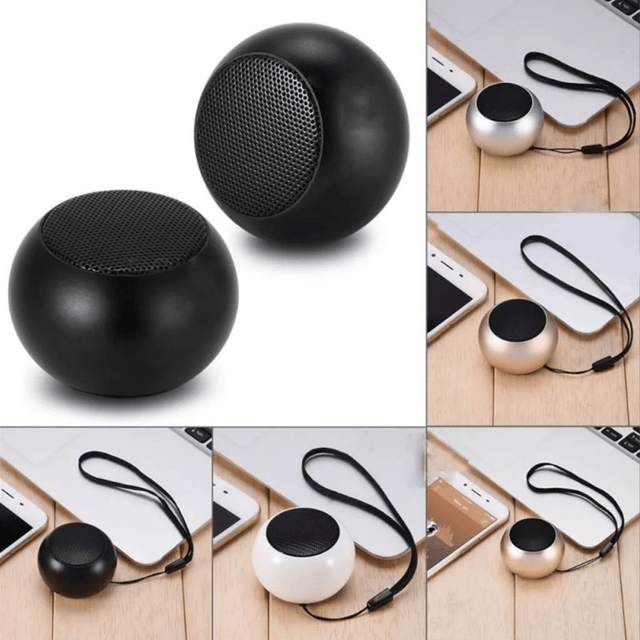 Caixinha Som Bluetooth Tws Metal Mini Speaker Amplificada sem fio boleada