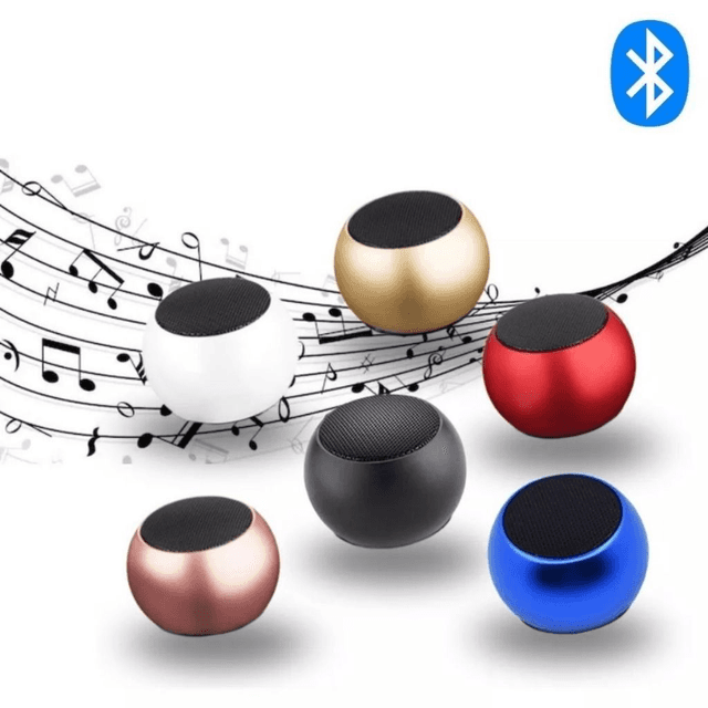 Caixinha Som Bluetooth Tws Metal Mini Speaker Amplificada sem fio boleada