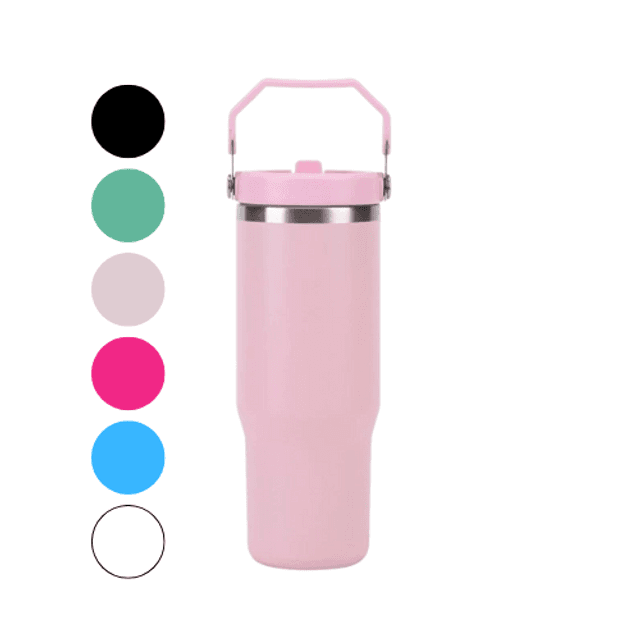 Garrafa Térmica 900ML Com Bico Com Alça Flip Tumbl Aço