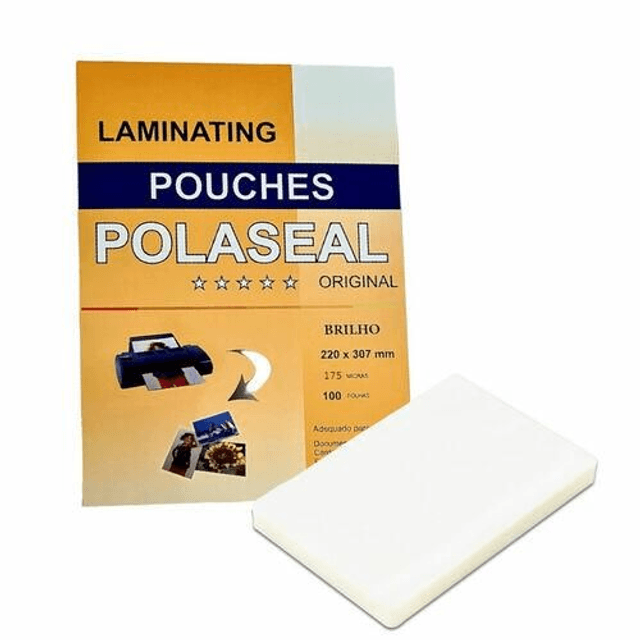 Pouches Plástico Para Plastificação Polaseal A4 220x307x0,05mm C/100